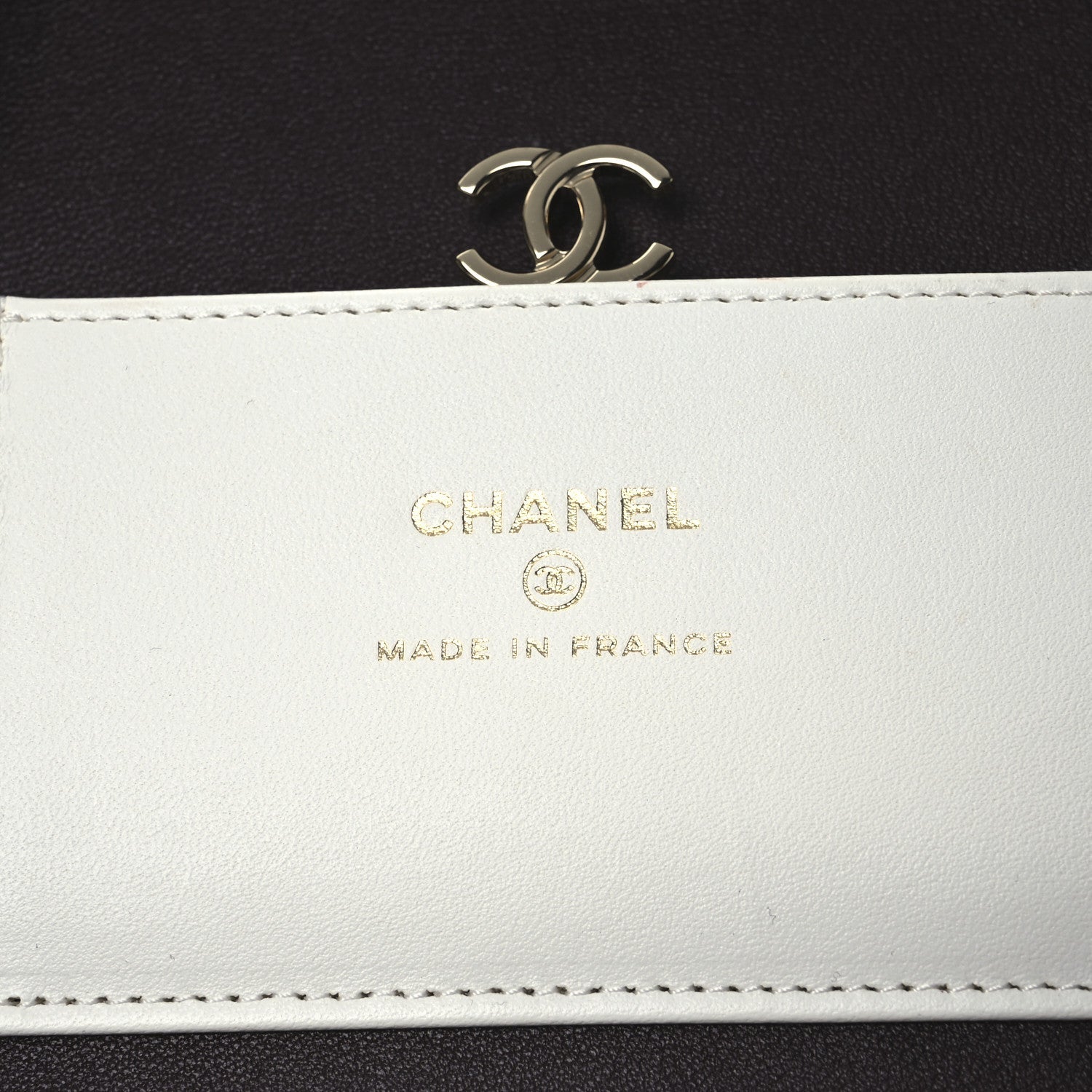 Lambskin Minaudiere Vanity With Handle White