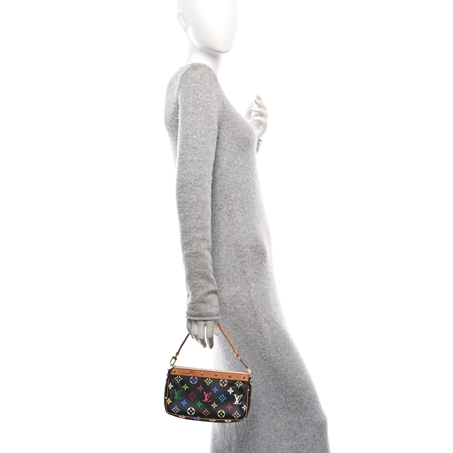 Monogram Multicolor Pochette Accessories Black
