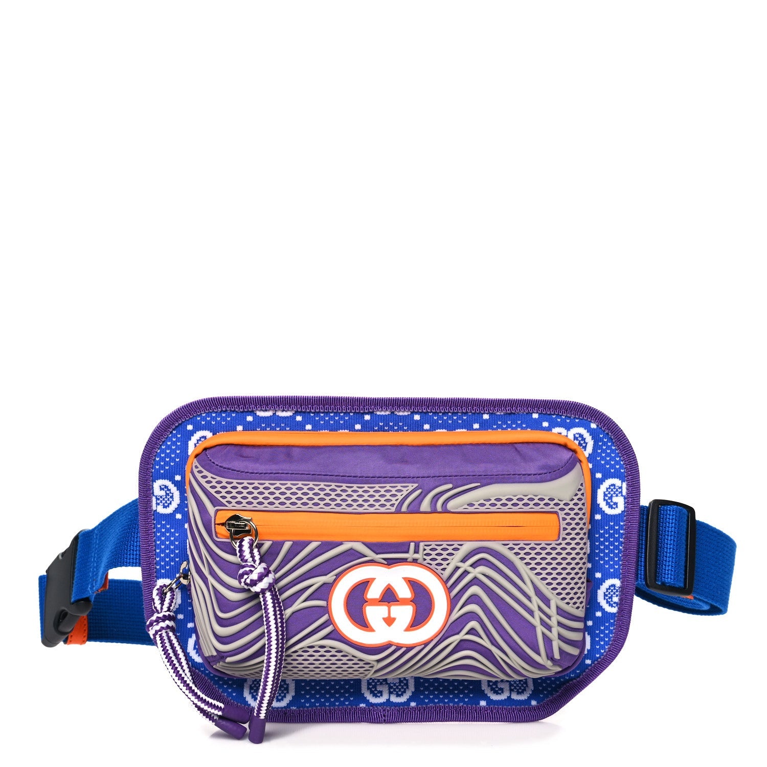 Jersey GG Monogram All Over Sporty Belt Bag Grey White Multicolor