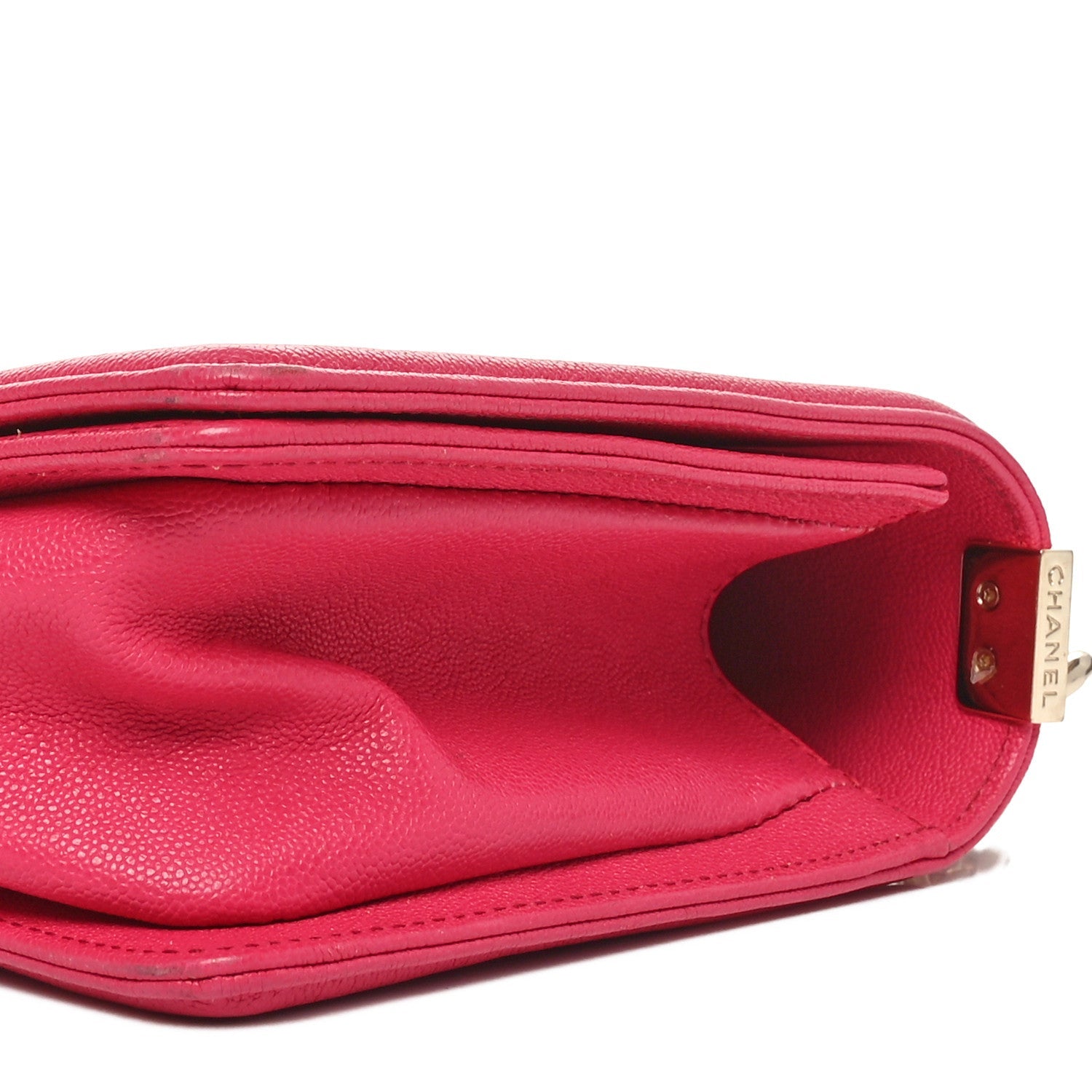 Caviar Quilted Medium Boy Flap Dark Pink