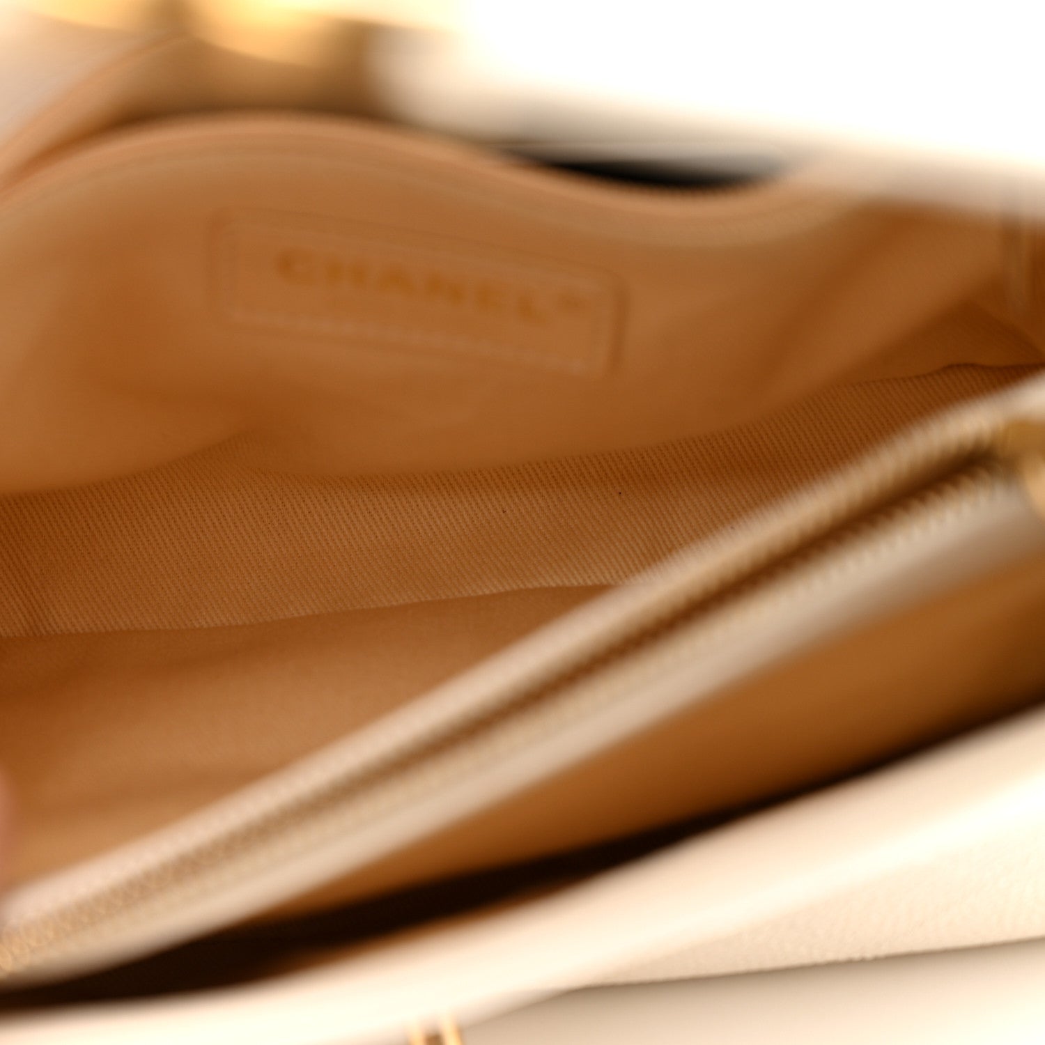 Grained Calfskin Small Stitched Flap White