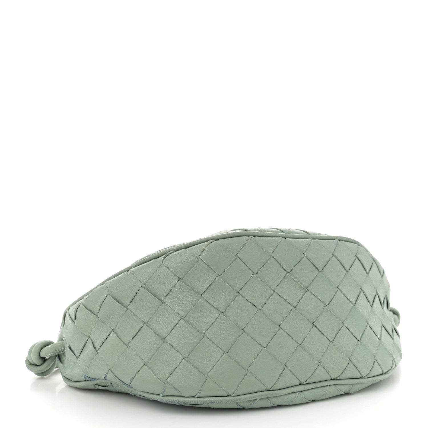 Nappa Intrecciato Half Moon Pouch On Strap Sauge