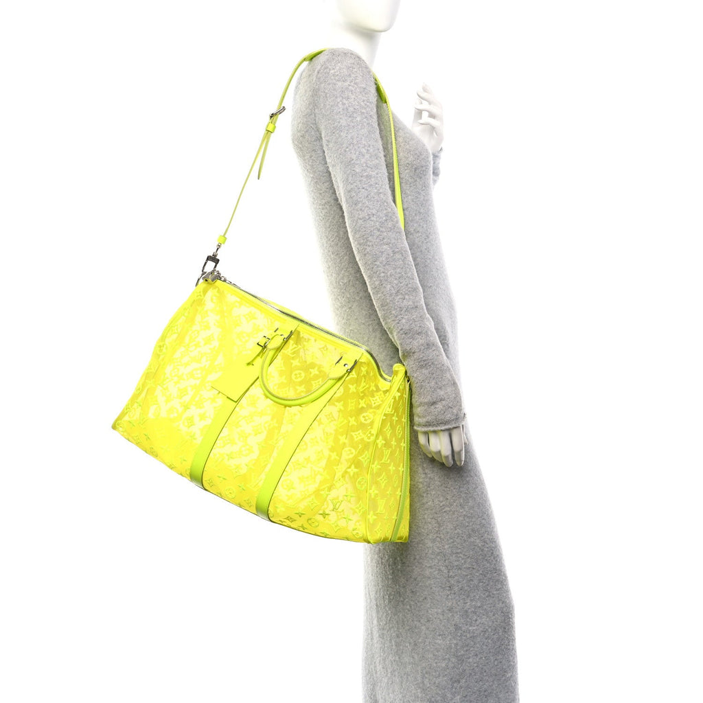 Monogram Fluo See Through Keepall Bandouliere 50 Yellow