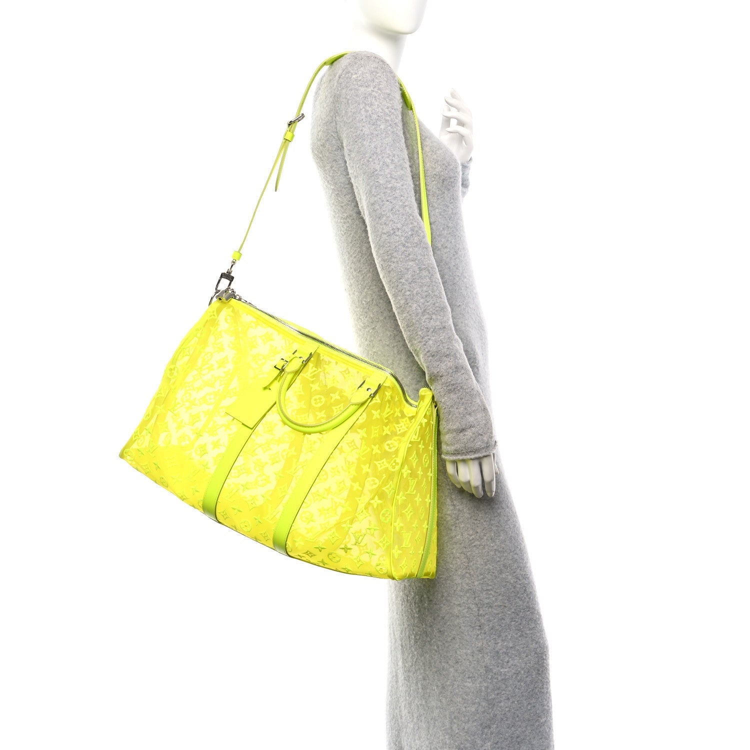 Monogram Fluo See Through Keepall Bandouliere 50 Yellow