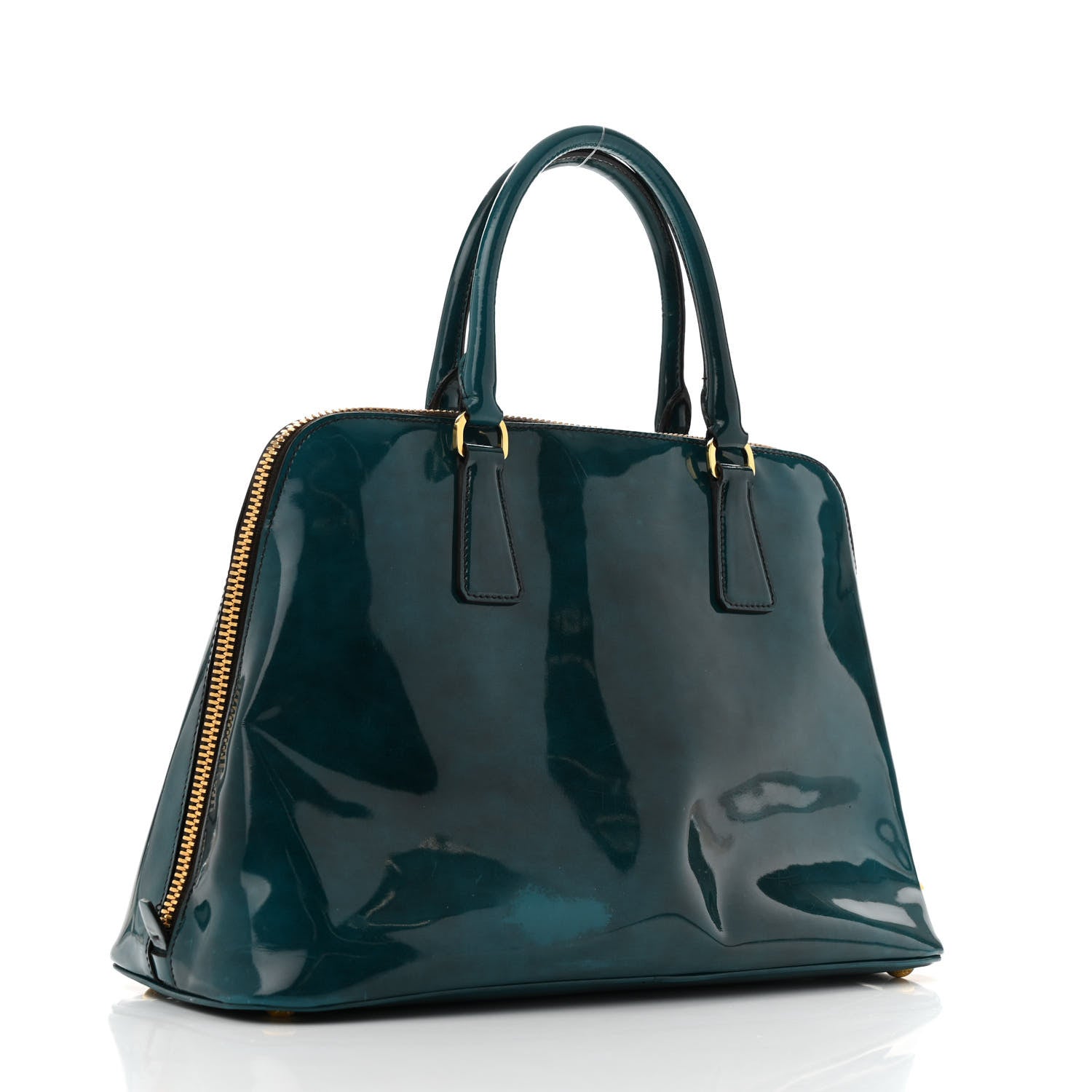 Spazzolato Medium Promenade Tote Pavone Fume