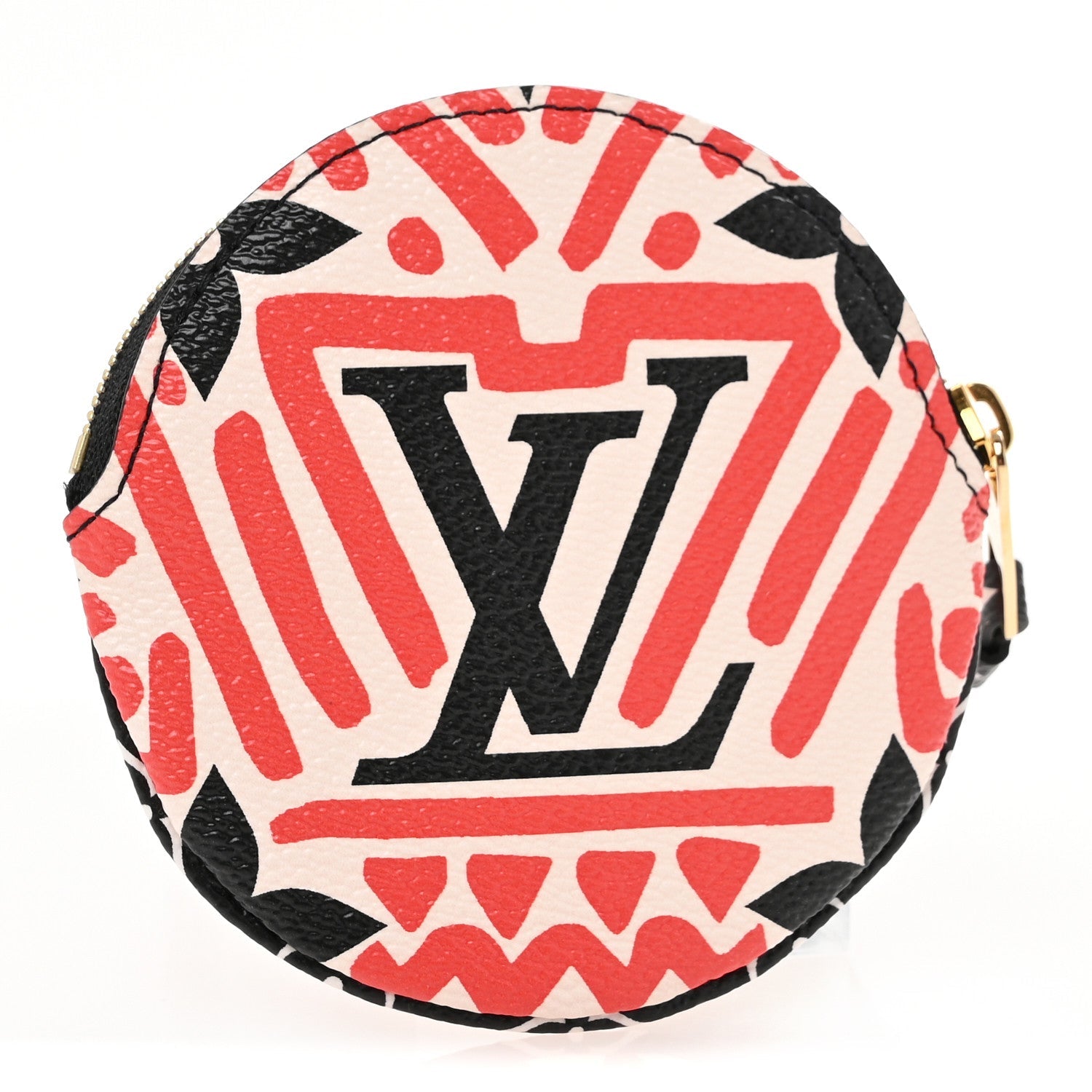 Monogram Giant Crafty Round Coin Purse Creme Rouge