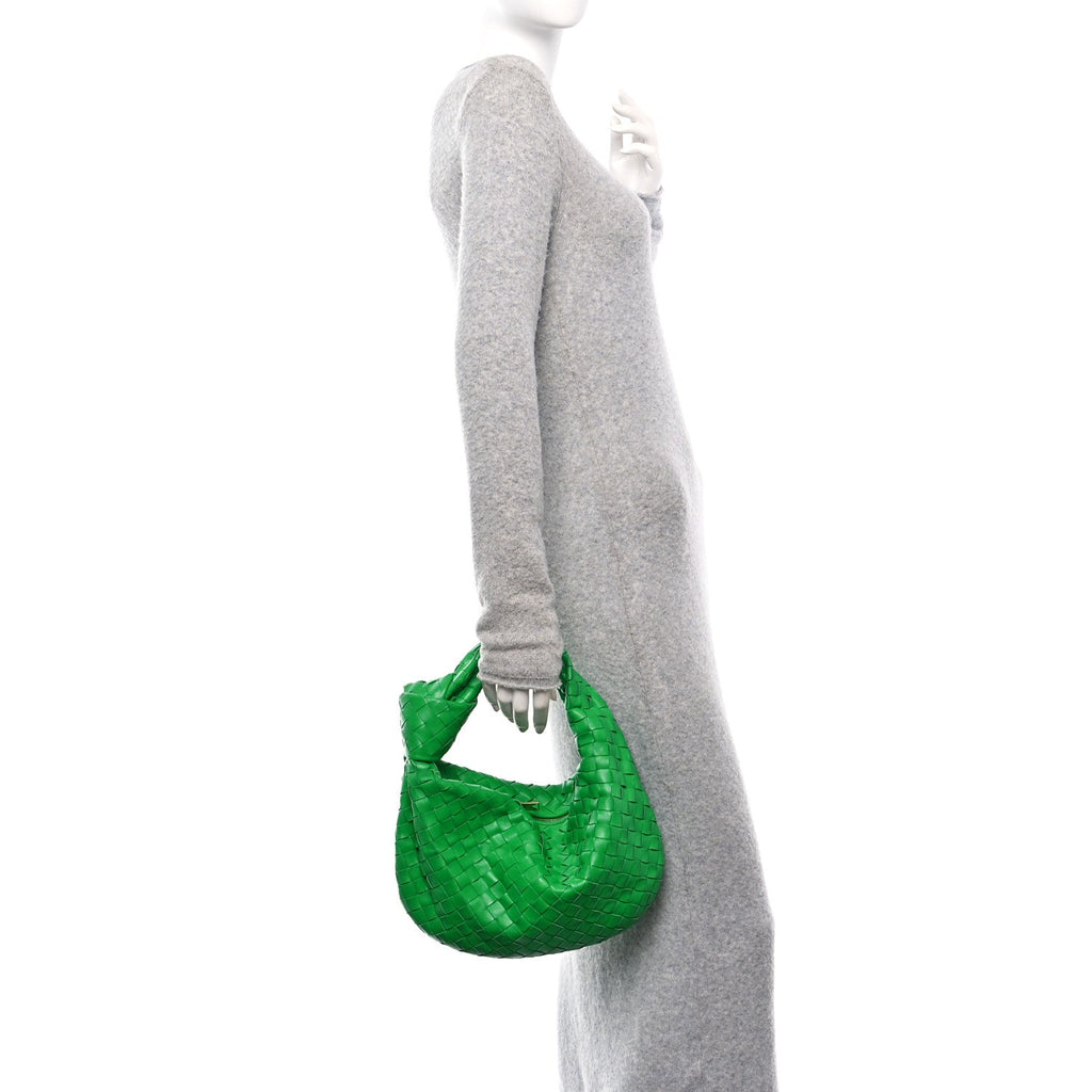 Nappa Intrecciato Teen Jodie Hobo Parakeet