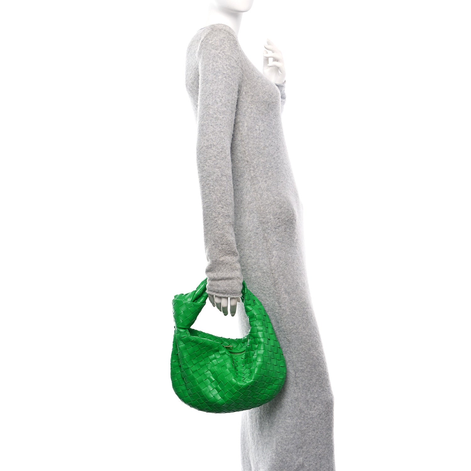 Nappa Intrecciato Teen Jodie Hobo Parakeet
