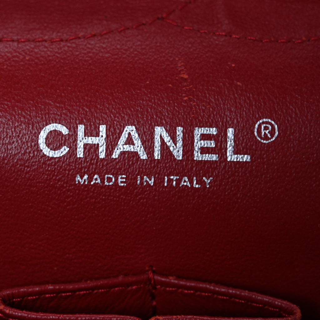 Patent Quilted Jumbo Double Flap Red
