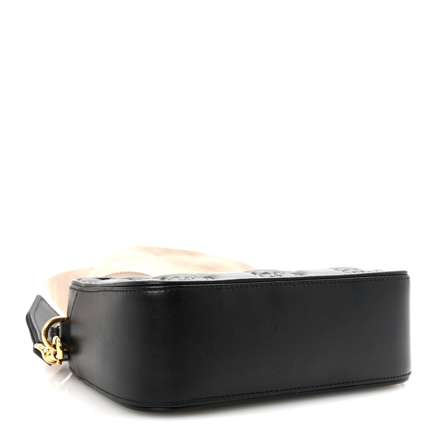 Calfskin GG Matelasse Shoulder Bag Black Natural