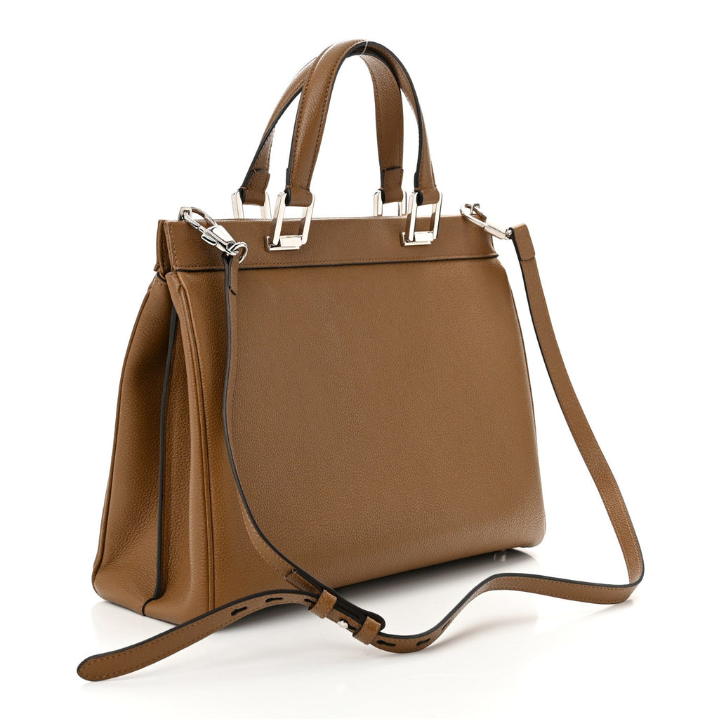Grainy Calfskin Medium Zumi Top Handle Bag Friky Taupe