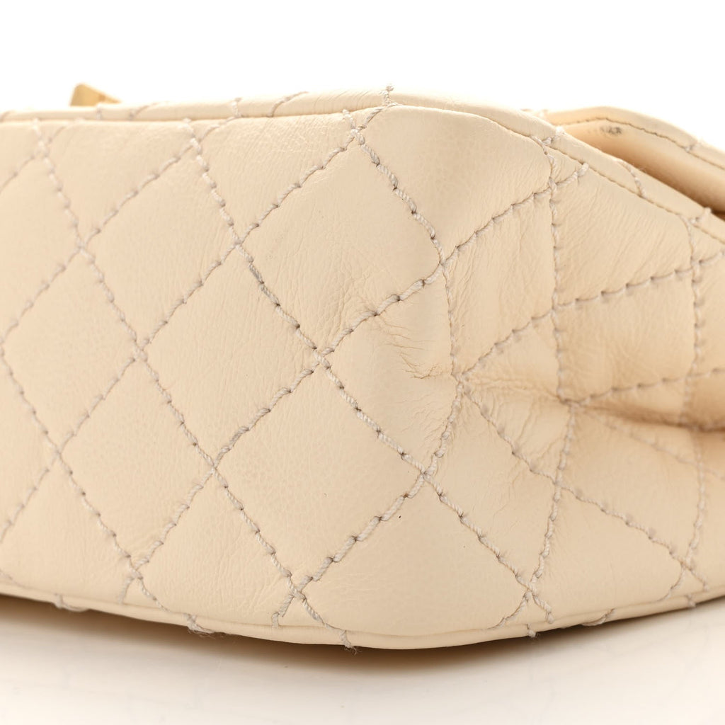 Aged Calfskin Quilted 2.55 Reissue 226 Flap Ivory