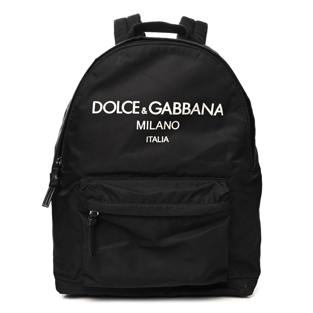Nylon Logo Childrens Backpack Black