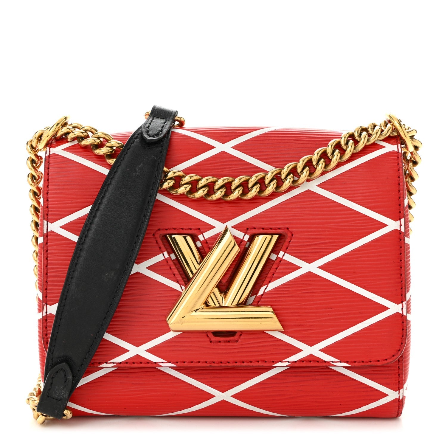 Epi Malletage Twist Shoulder Bag PM Rouge