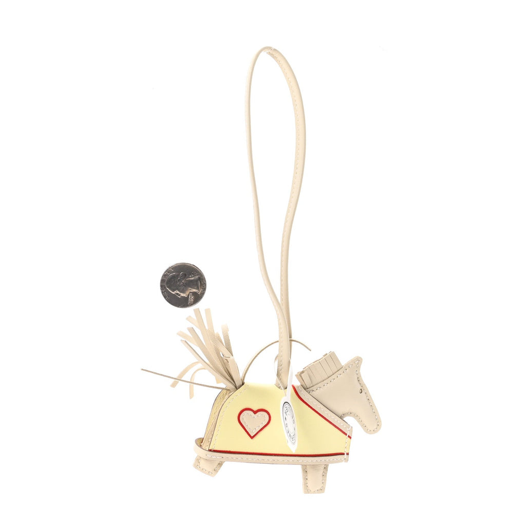 Milo Lambskin Grigri Rodeo Robeo Coeur Bag Charm PM Craie Jaune Milton Rouge Radieux
