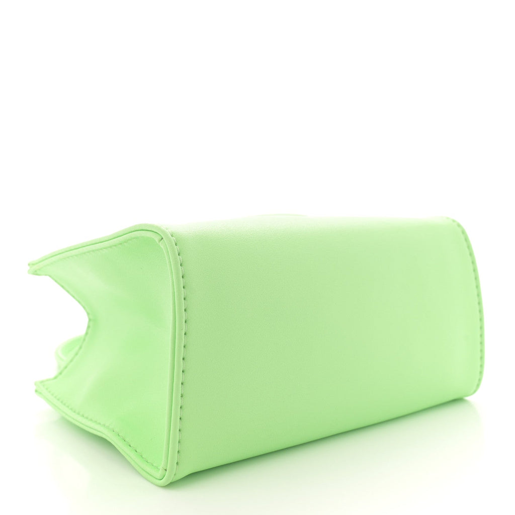 Vegan Leather Small Shopping Bag Double Mint