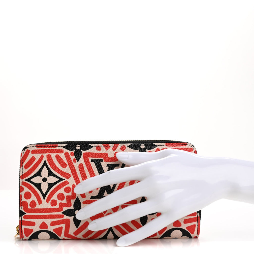 Monogram Giant Crafty Zippy Wallet Creme Rouge Black