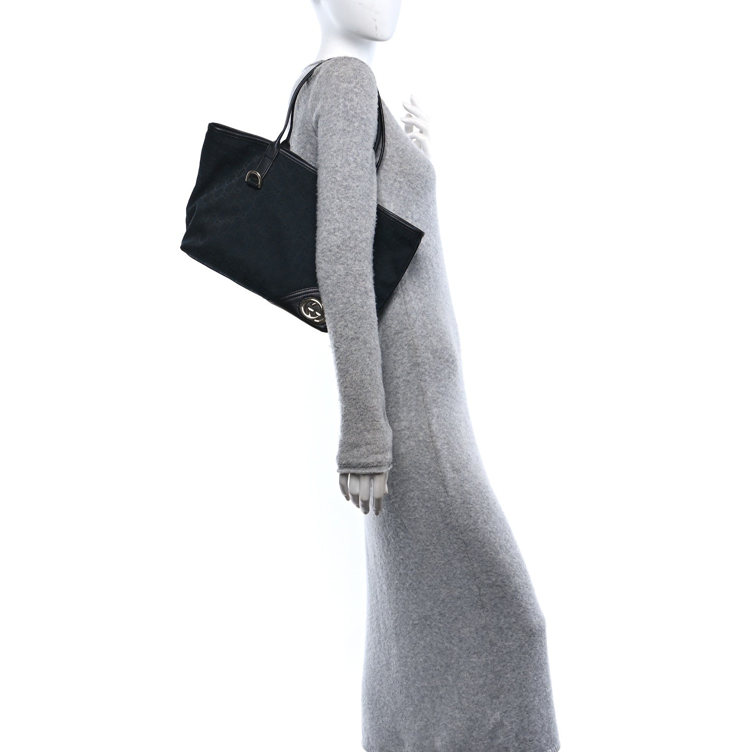 Monogram Medium New Britt Tote Black