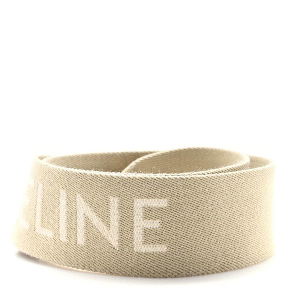 Jacquard Wool Logo Short Strap Beige White