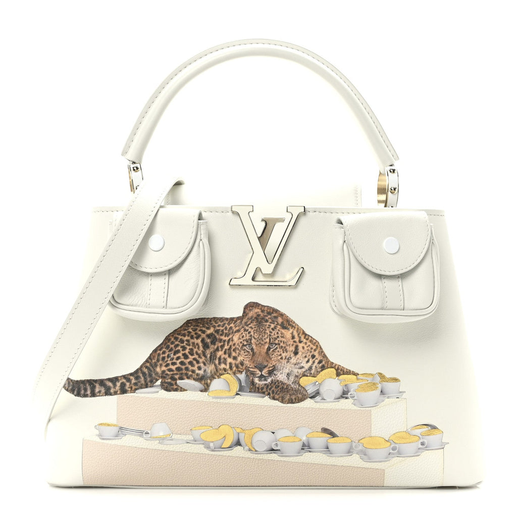X PAOLA PIVI Taurillon Arty Capucines MM White