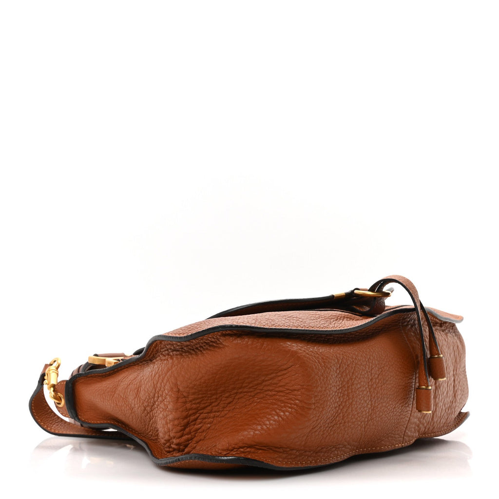 Calfskin Medium Marcie Satchel Tan
