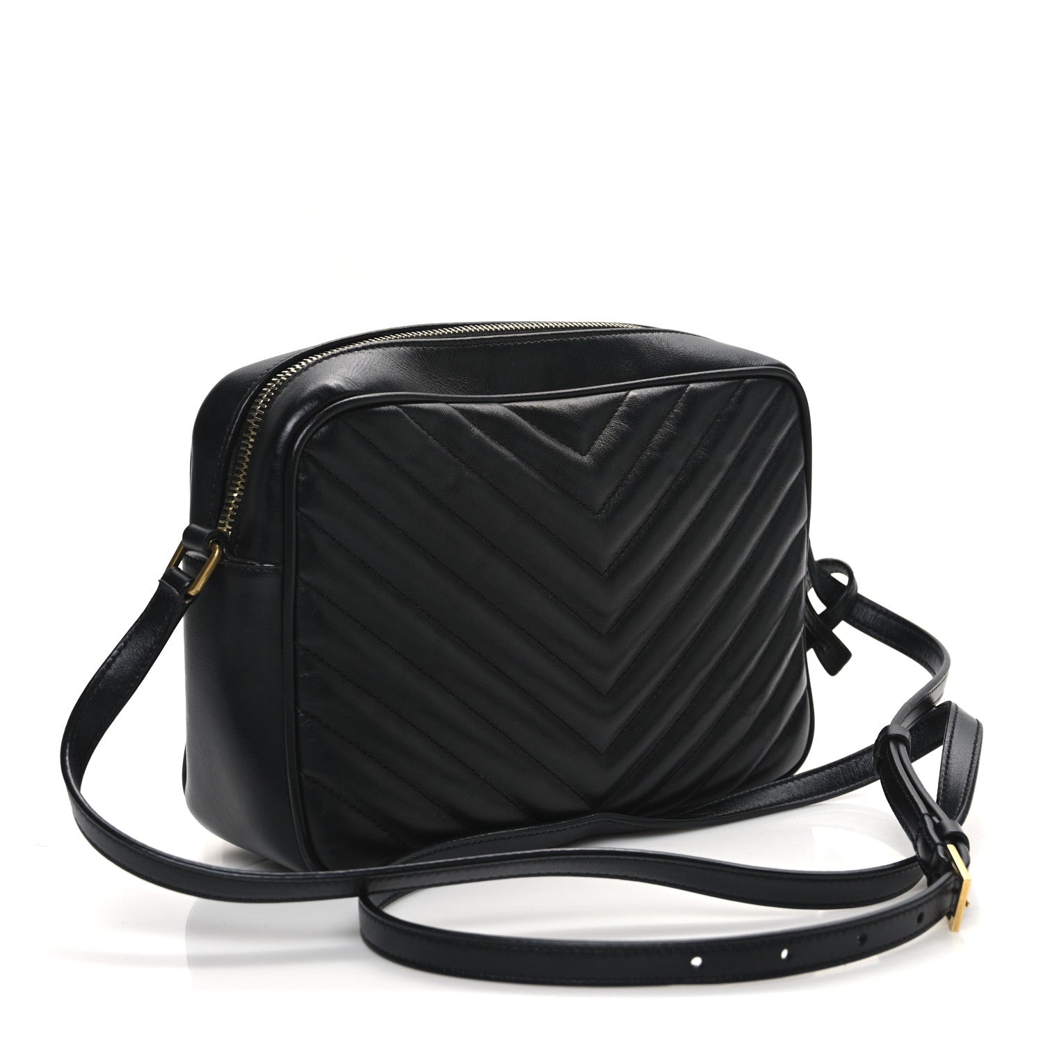 Calfskin Matelasse Monogram Lou Camera Bag Black