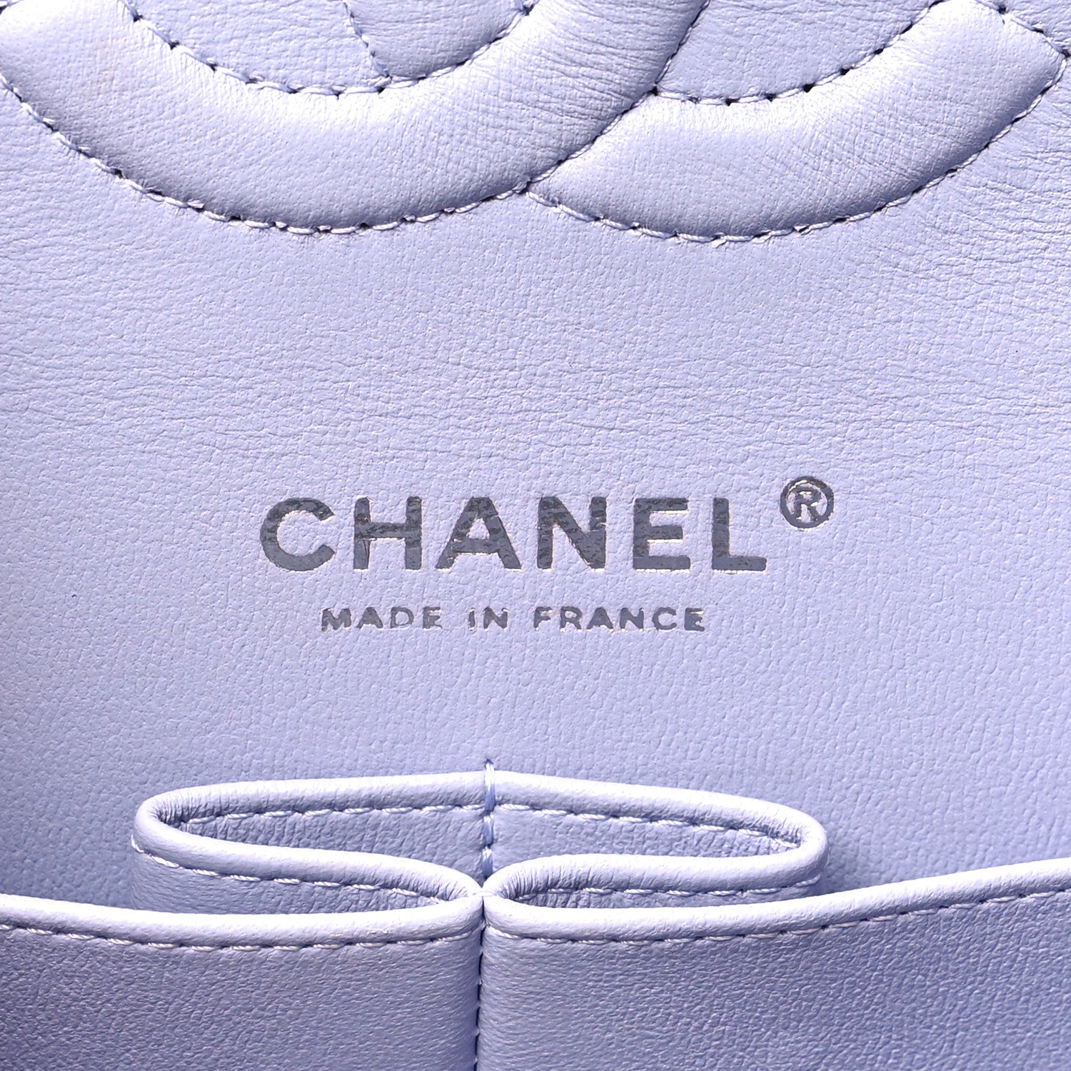 Caviar Quilted Medium Double Flap Light Purple