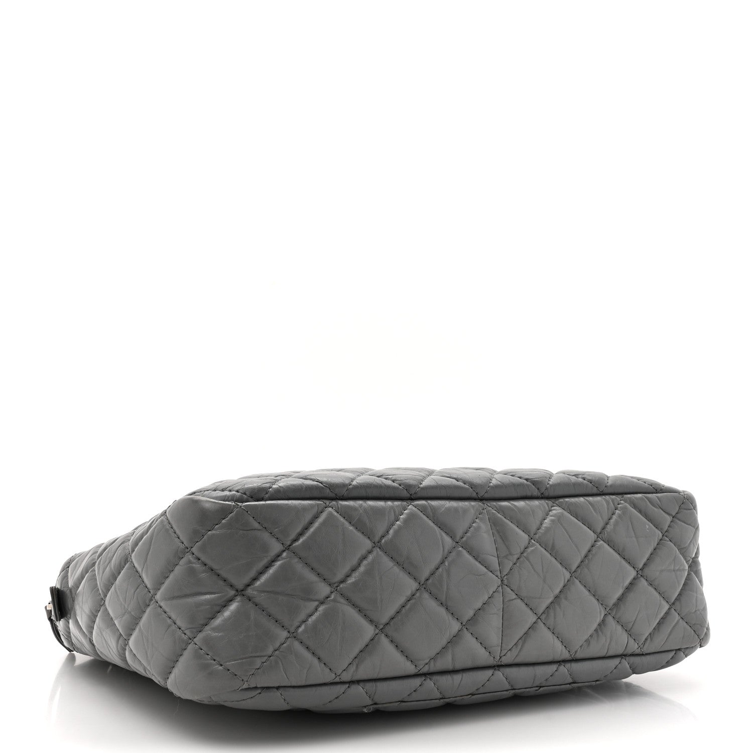 Aged Calfskin Quilted Large Reissue Camera Case Grey