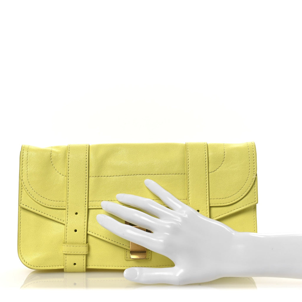 Lambskin PS1 Pochette Clutch Lemon