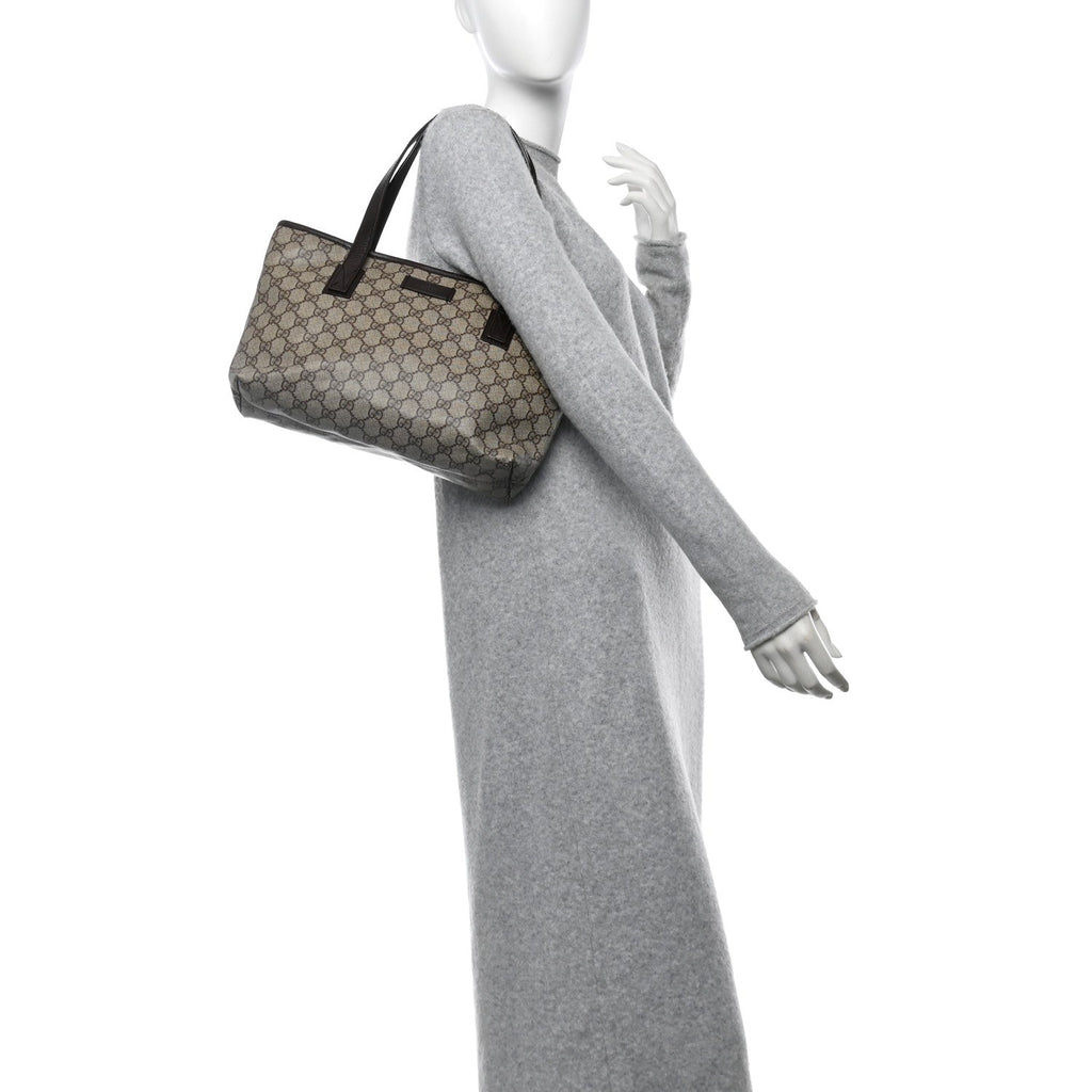 GG Plus Monogram Small Joy Tote Dark Brown