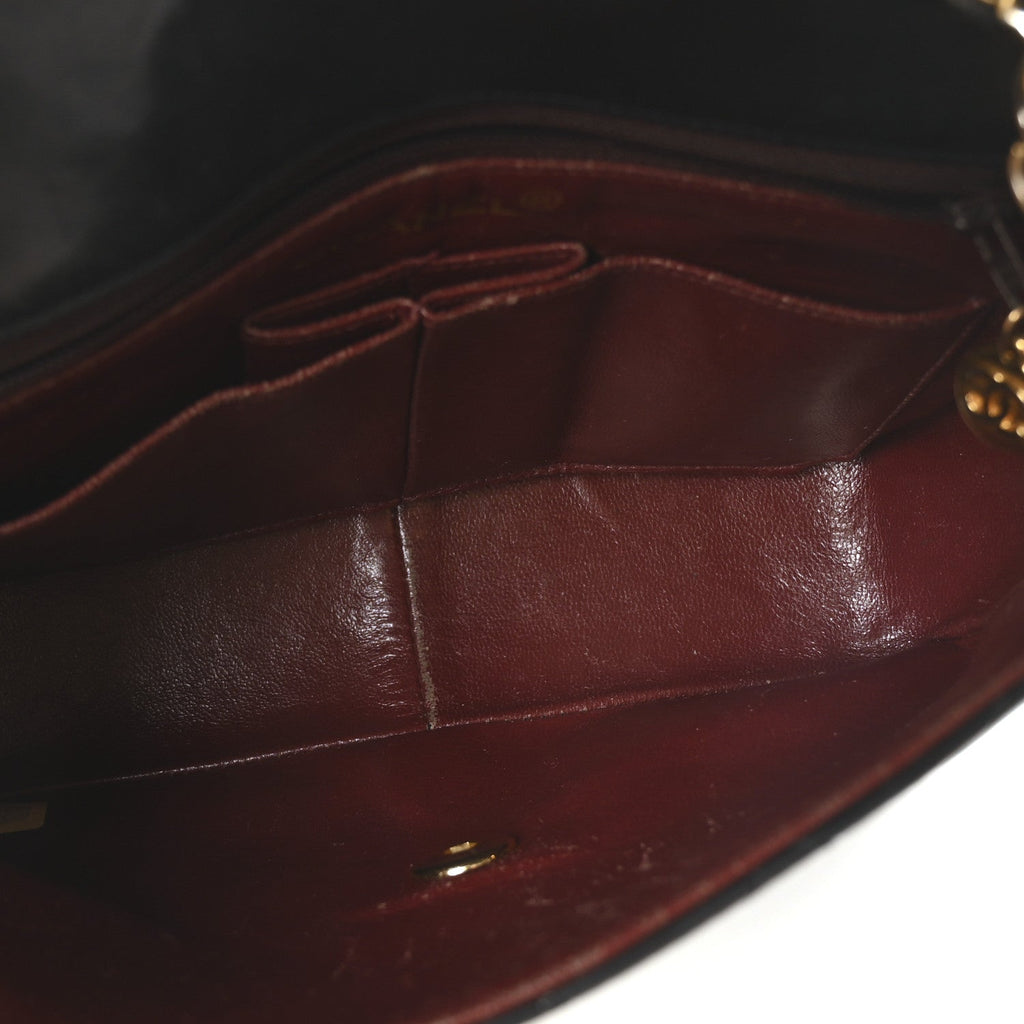 Lambskin Quilted Mini Square Flap Black