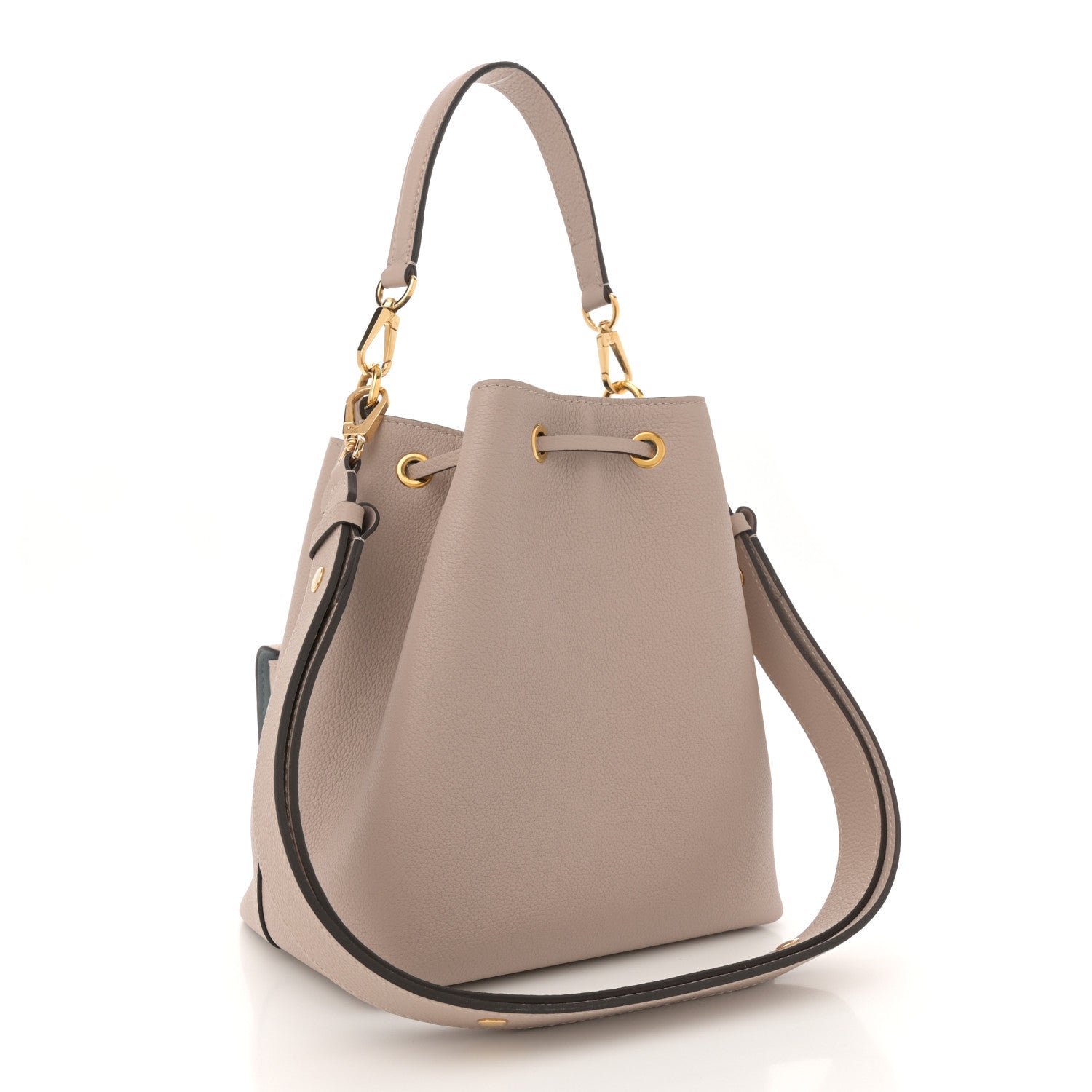 Calfskin Lockme Bucket MM Greige