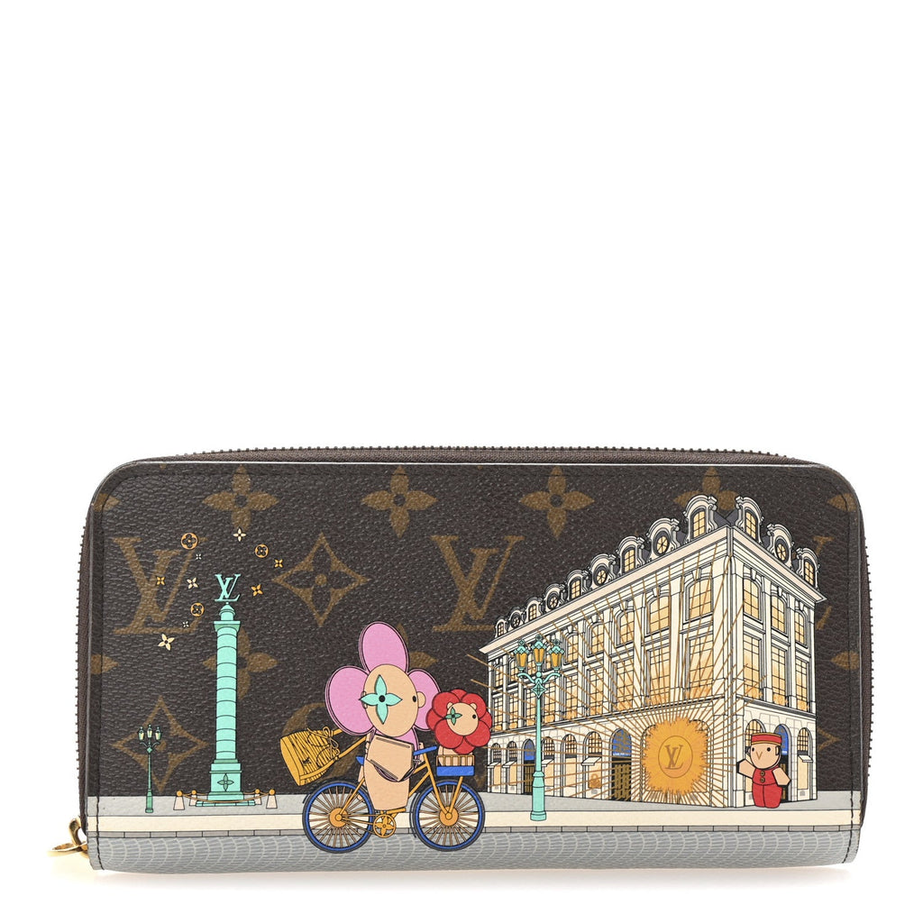 Monogram 2022 Christmas Animation Paris Zippy Wallet Pink