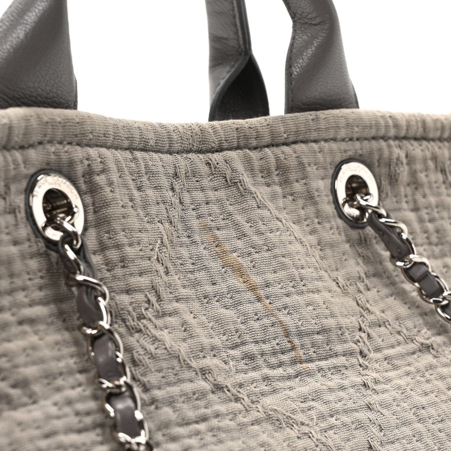 Canvas Large Double Face Shopping Tote Grey