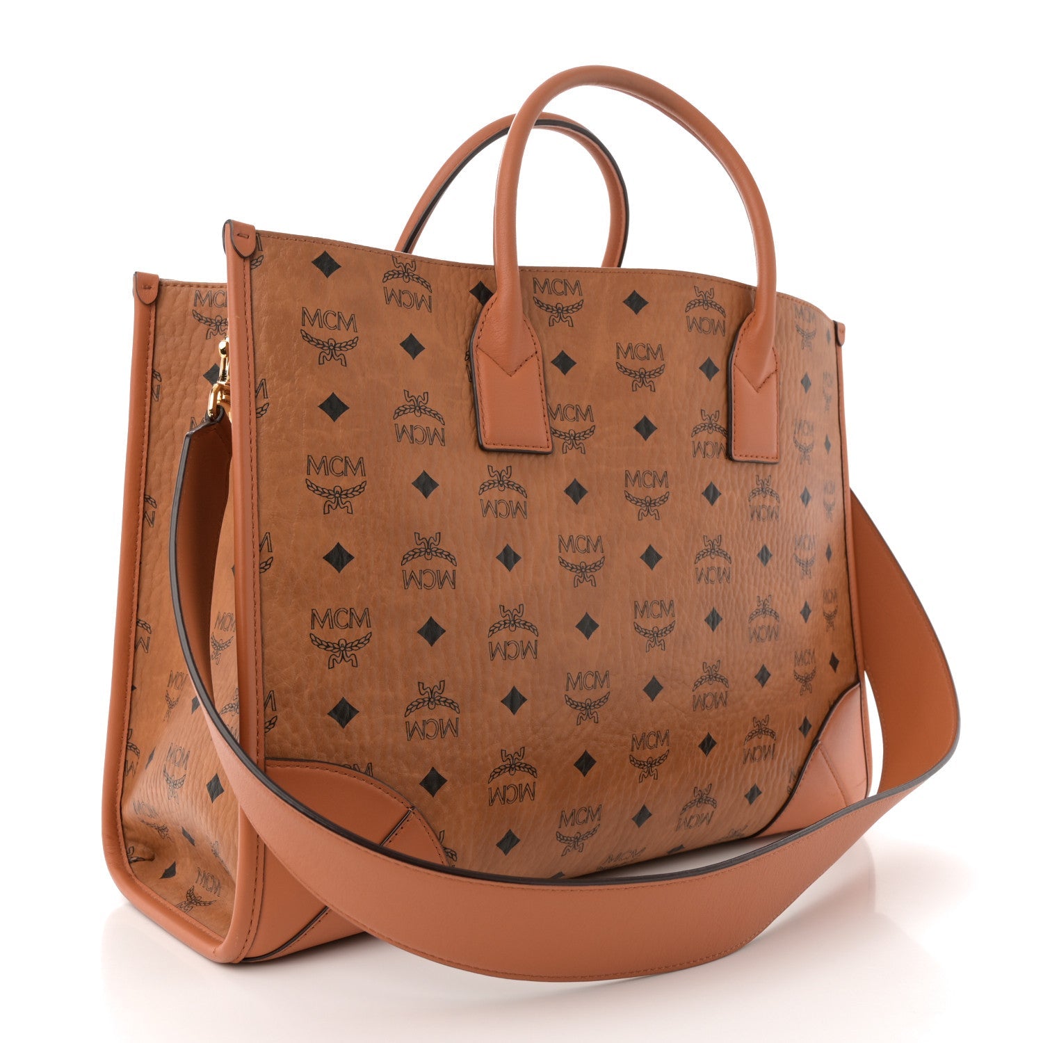 Visetos Large Munchen Tote Cognac