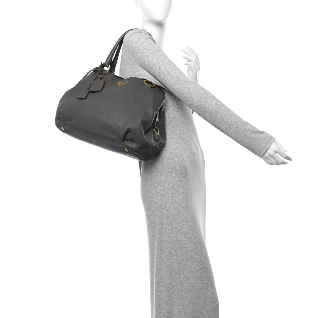 Cervo Deerskin Tote Grigio