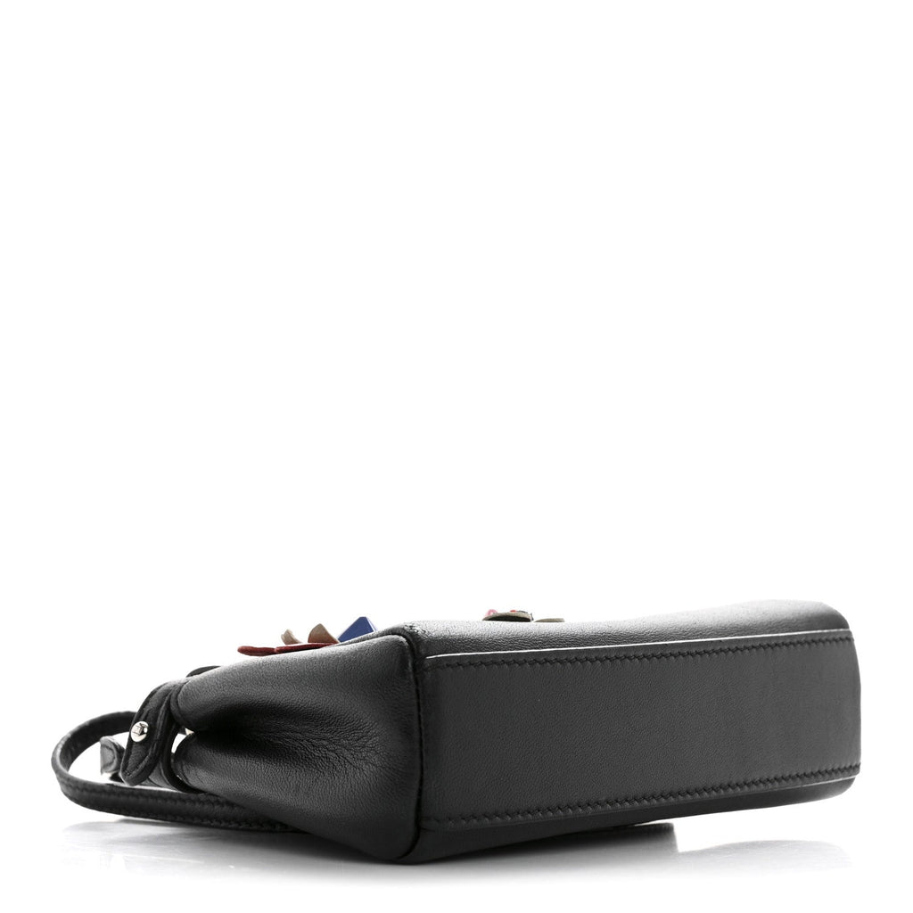 Nappa Flowerland Micro Peekaboo Iconic Satchel Black Multicolor