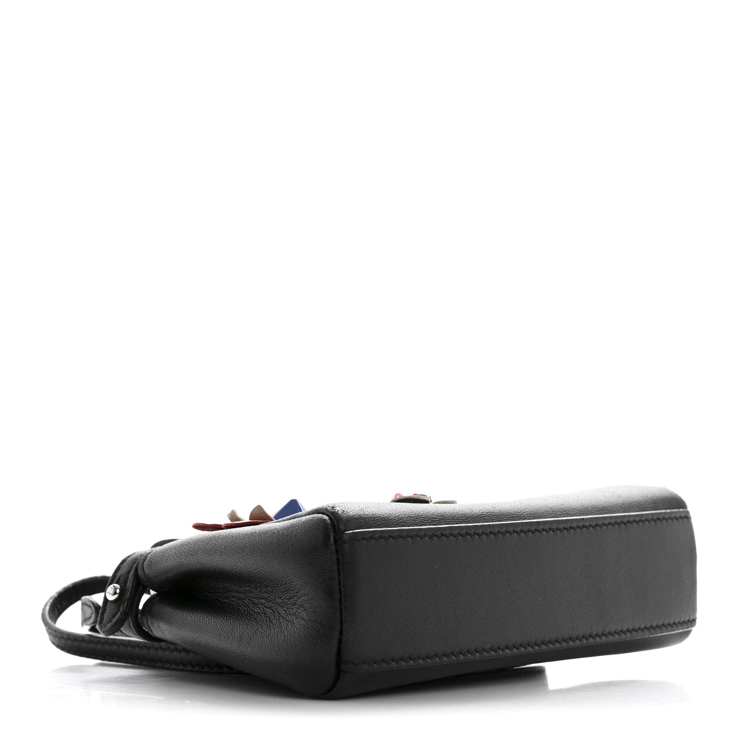 Nappa Flowerland Micro Peekaboo Iconic Satchel Black Multicolor