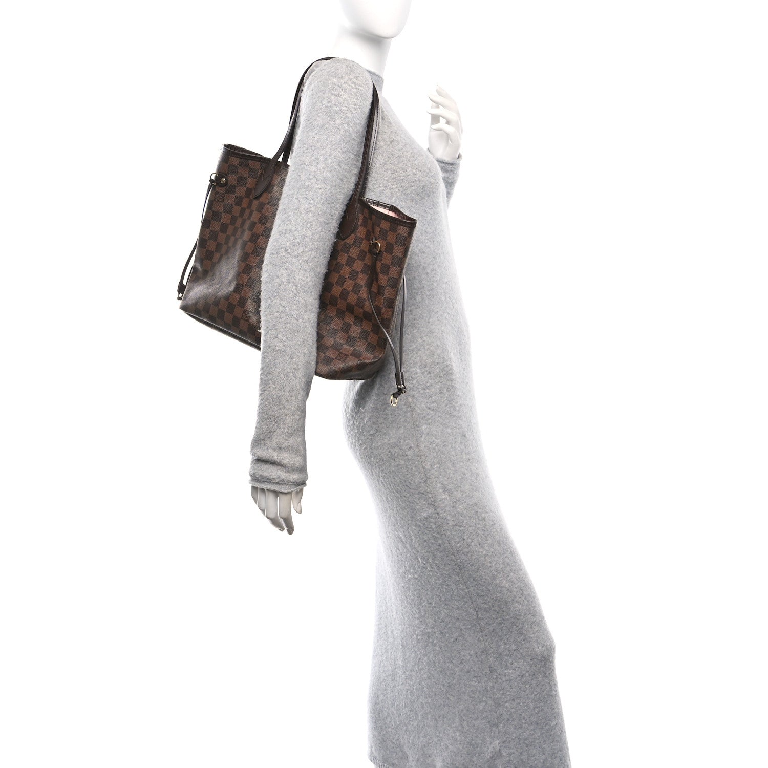 Damier Ebene Neo Neverfull MM Rose Ballerine