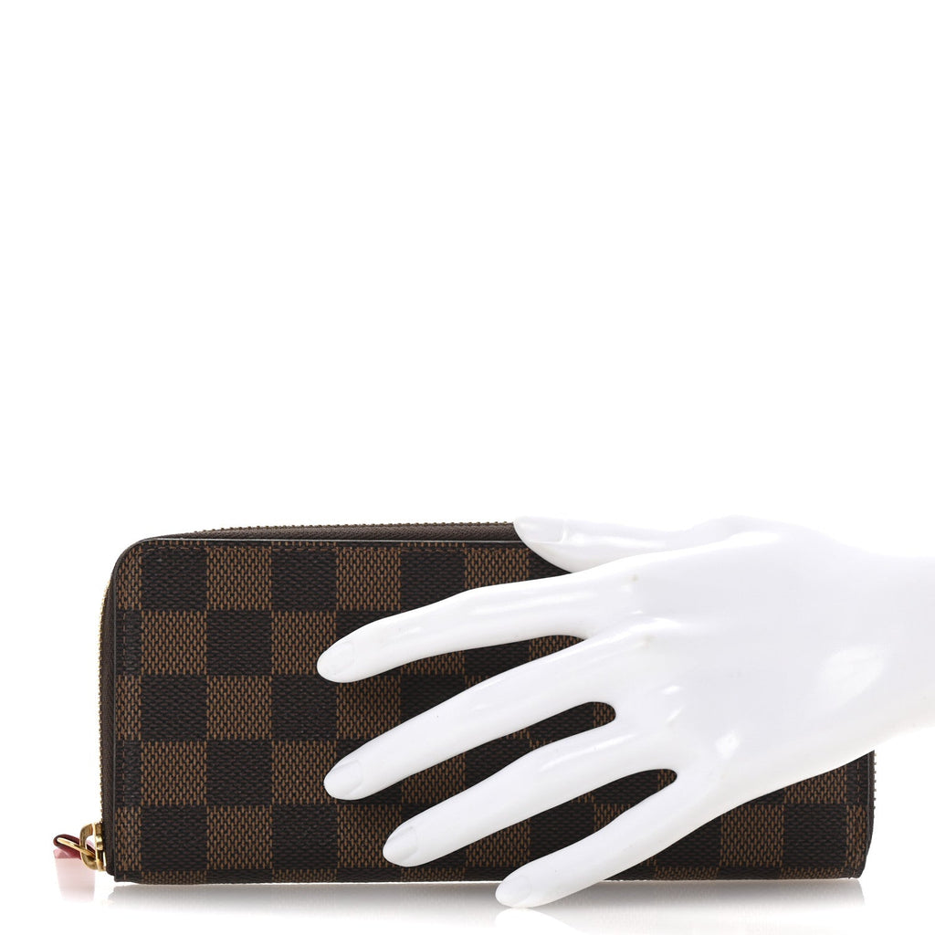 Damier Ebene Clemence Wallet Cherry