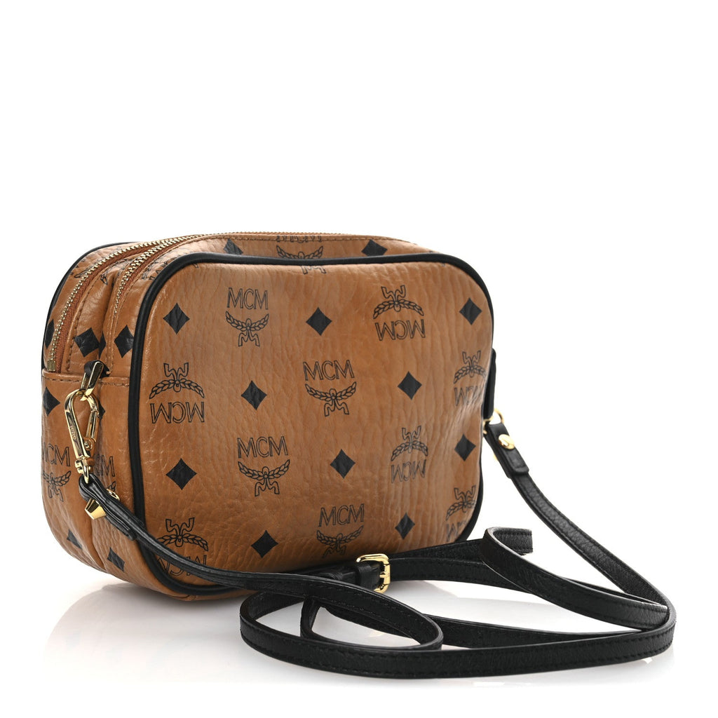 Visetos Mini Camera Crossbody Bag Cognac