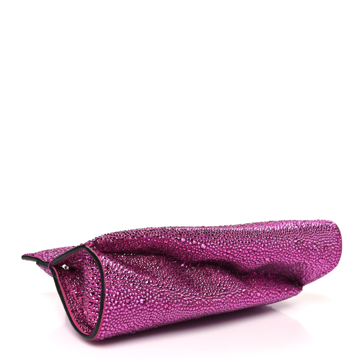 Crystal Small Loubitwist Clutch Fuchsia