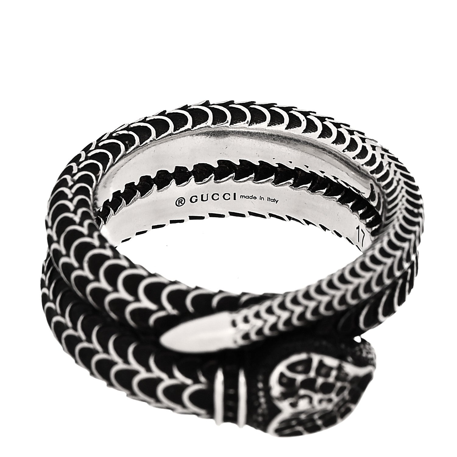 Sterling Silver Gucci Garden Snake Ring 57 8