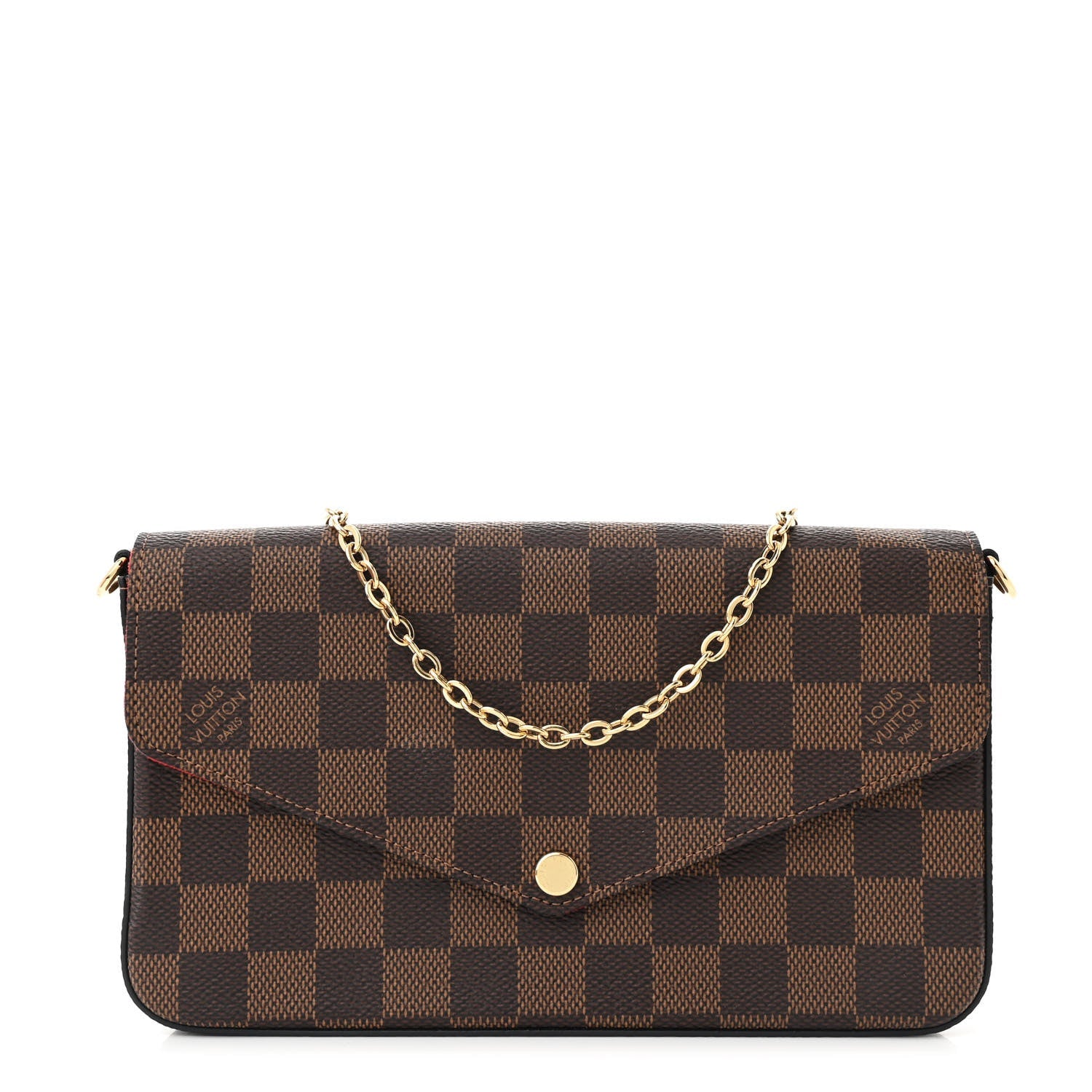 Damier Ebene Pochette Felicie Chain Wallet