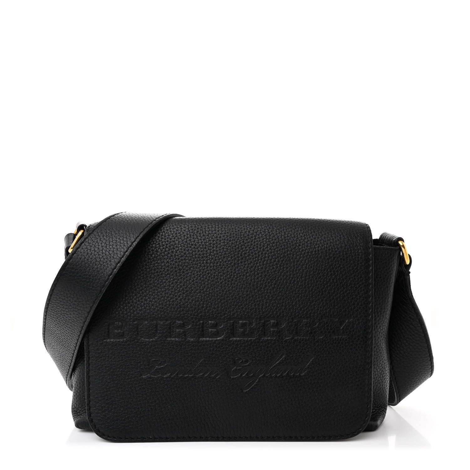 Signature Grain Medium Burleigh Crossbody Bag Black