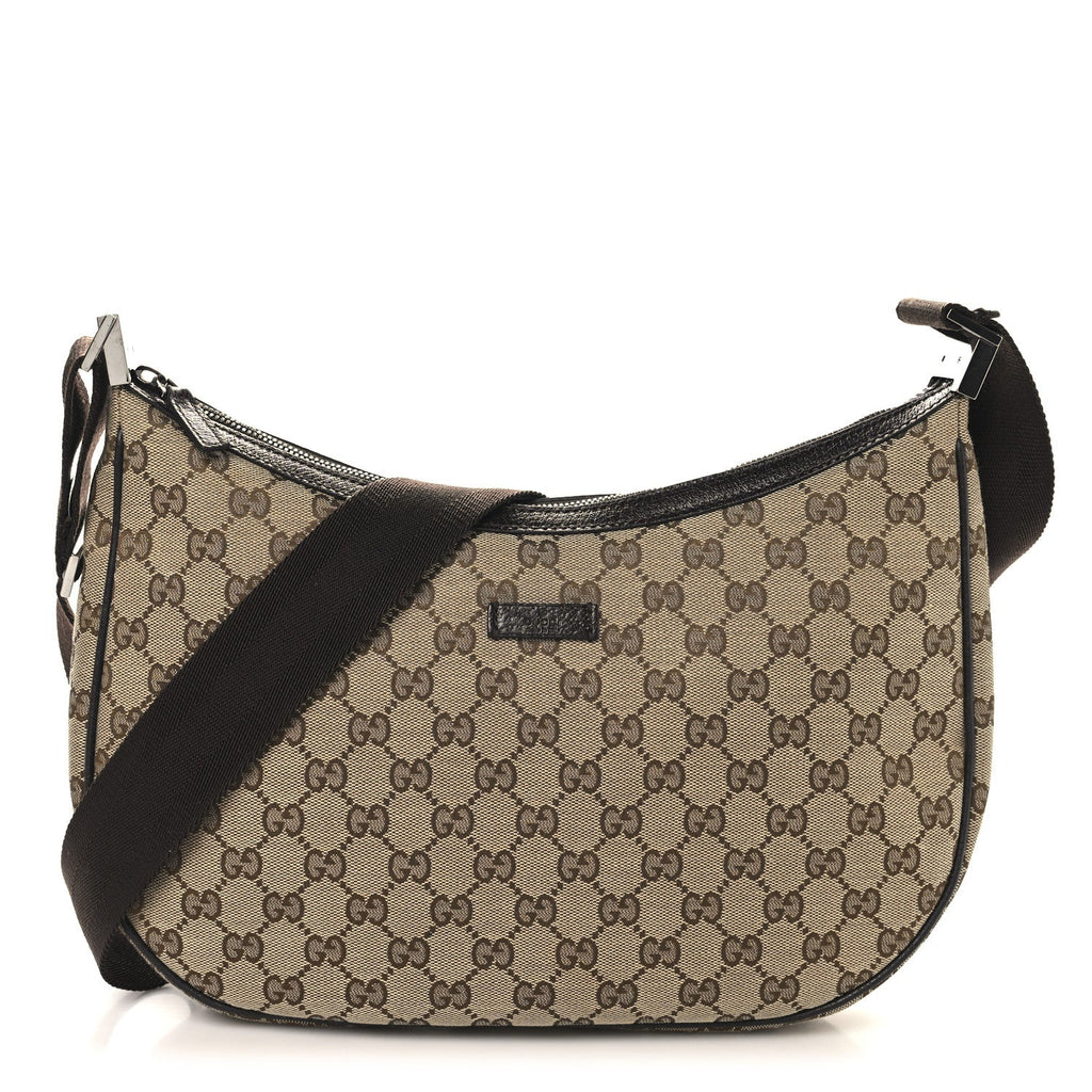 Monogram Medium Half Moon Hobo Dark Brown