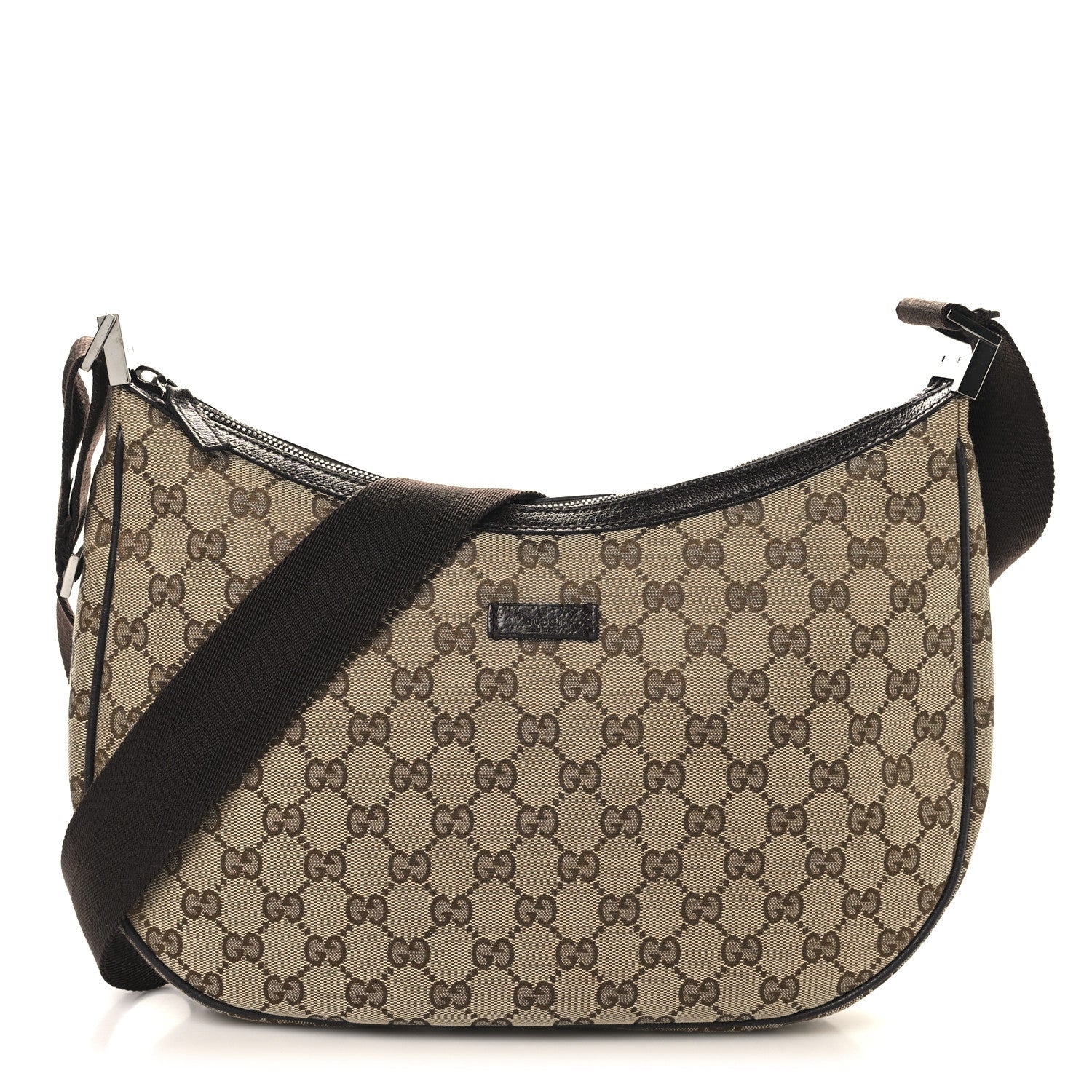 Monogram Medium Half Moon Hobo Dark Brown