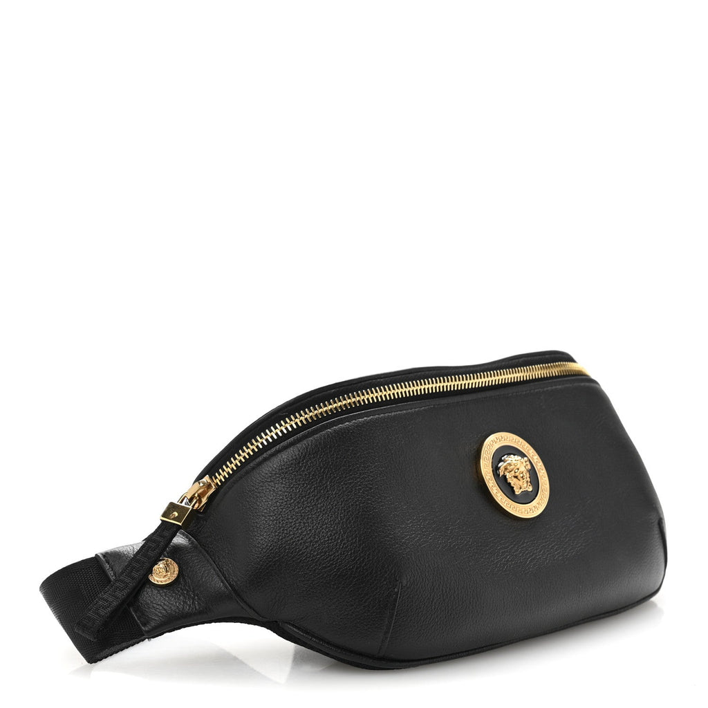 Grained Calfskin Vanitas Medea Belt Bag Black