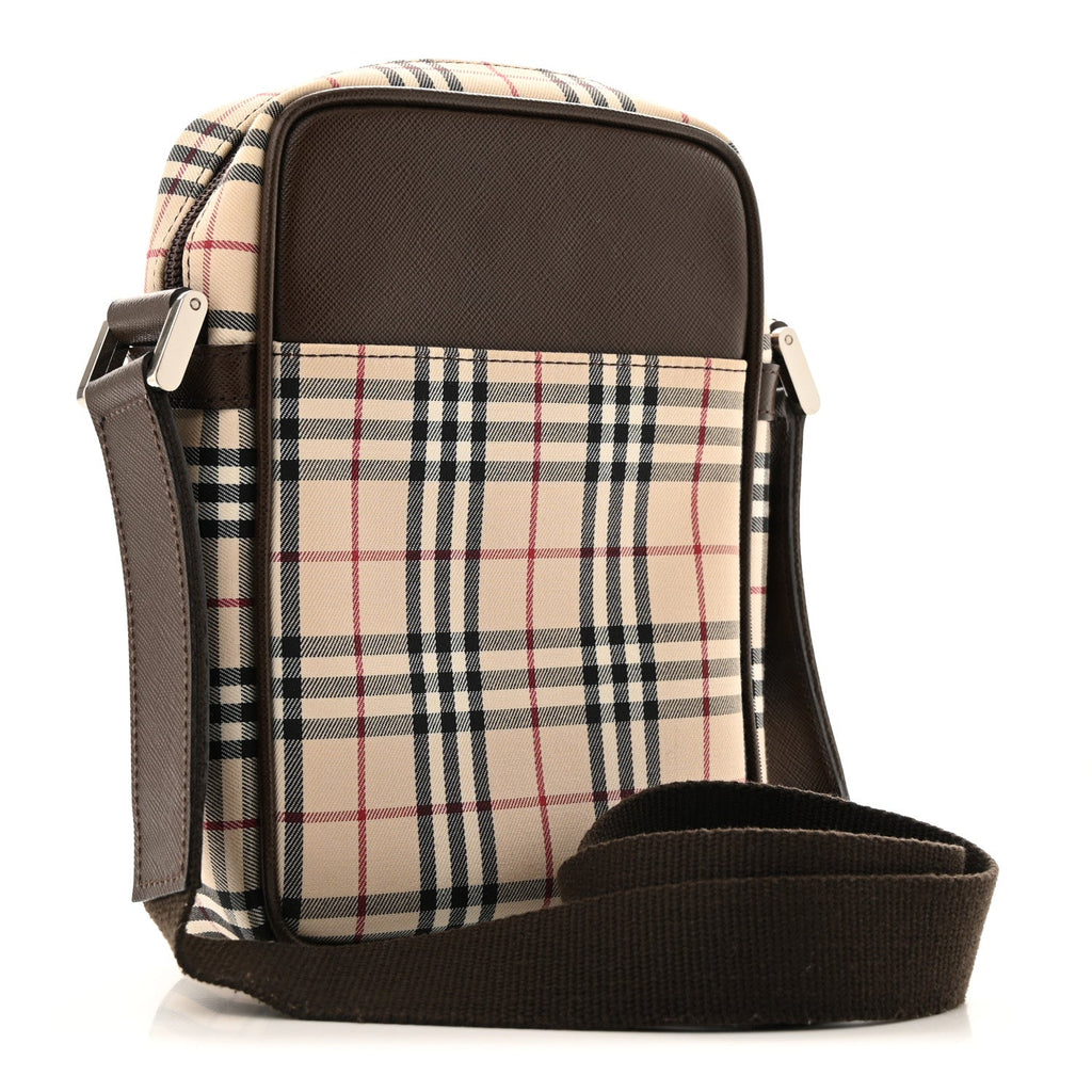 Vintage Check Small Messenger Dark Brown