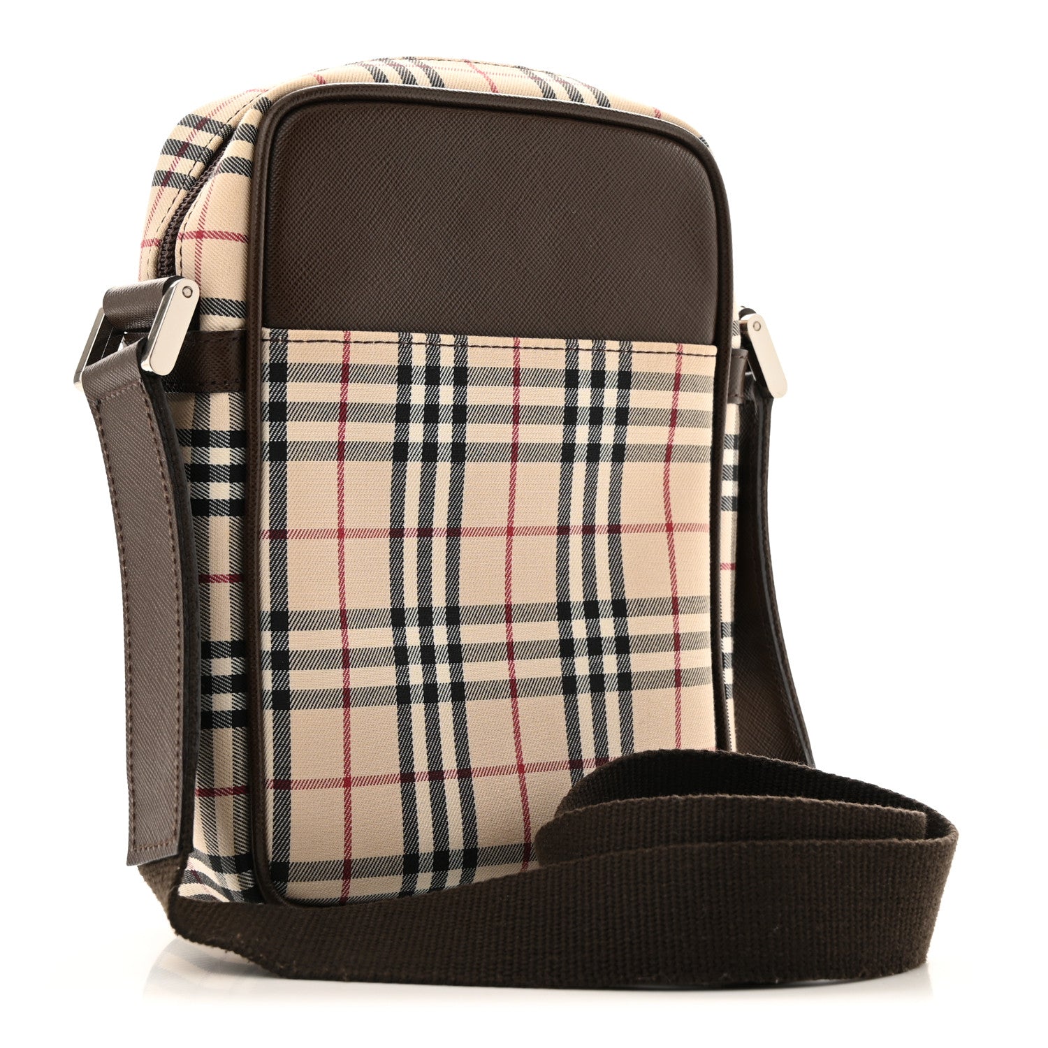 Vintage Check Small Messenger Dark Brown